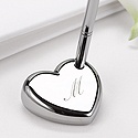 Personalized Silver Heart Pen Set