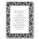 Demure Damask - Ebony - Invitation