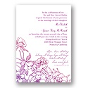 Tender Blossoms - Pink and Purple - Invitation