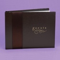 Blank Mocha Ribbon Guest Book