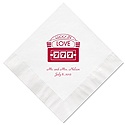 White Beverage  Napkin