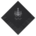 Black Beverage  Napkin