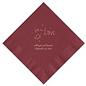 Burgundy Beverage  Napkin