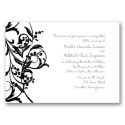 Floral Edge - Ebony Invitation