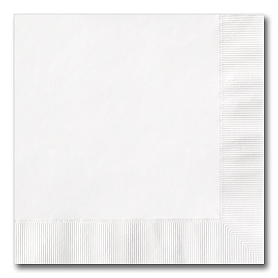 White Beverage Napkin