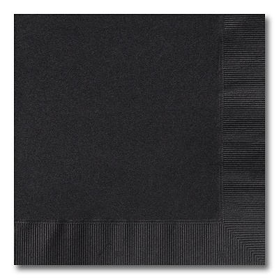 Black Beverage Napkin