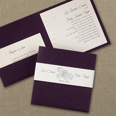Carlson craft candlelight wedding invitations