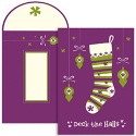 Trifold Stocking Boxed Holiday Card