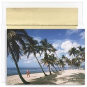 Santa Walking the Beach Boxed Holiday Card