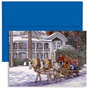 Hitching A Ride Boxed Holiday Card