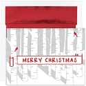 Silver Treeline Boxed Holiday Card