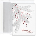 Silver Branch with Berries Boxed Holiday Card