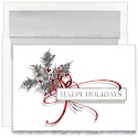 Silver Holly Century Boxed Holiday Card