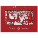 Deer Scene Intricuts Boxed Holiday Card