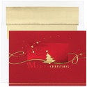 Gold Christmas Tree Century Boxed Holiday Card