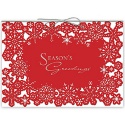 Red Snowflakes Intricuts Boxed Holiday Card