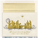 Gold Nativity Century Boxed Holiday Card