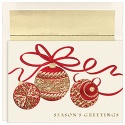 Red Ornaments Century Boxed Holiday Card