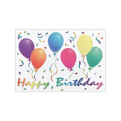 Birthday Balloons Greeting Card