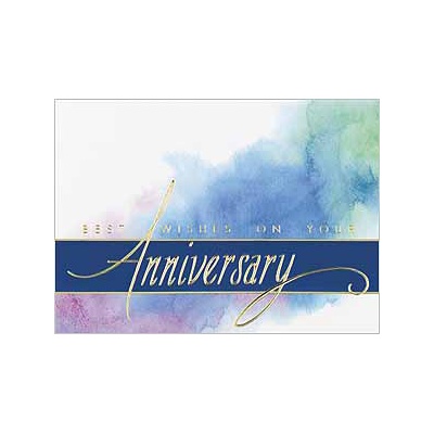 Watercolor Anniversary Greeting Card