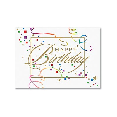 Streamers and Confetti Greeting Card