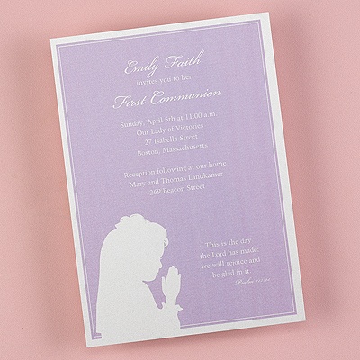 Sacred Prayer - Purple Shimmer Invitation