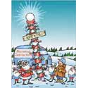 North Pole Aglow Holiday Card