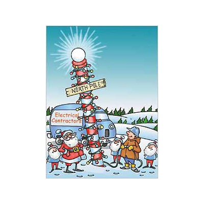 North Pole Aglow Holiday Card