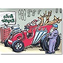 Hot Rod Santa Holiday Card