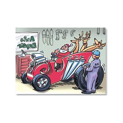 Hot Rod Santa Holiday Card