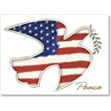 Patriotic Peace Dove Holiday Card
