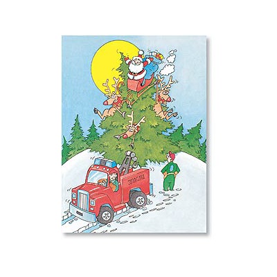 Santa's Towing Holiday Card