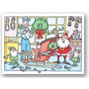 Santa's Running Again Holiday Card