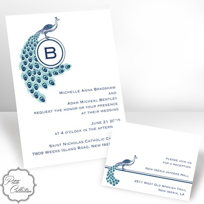 Wedding Program Templates Peacock Feathers Wedding Invitation