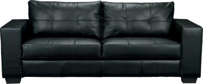 Black Leather Sofa on Furniture Living Room Furniture Sofas Costa Black Bonded Leather Sofa