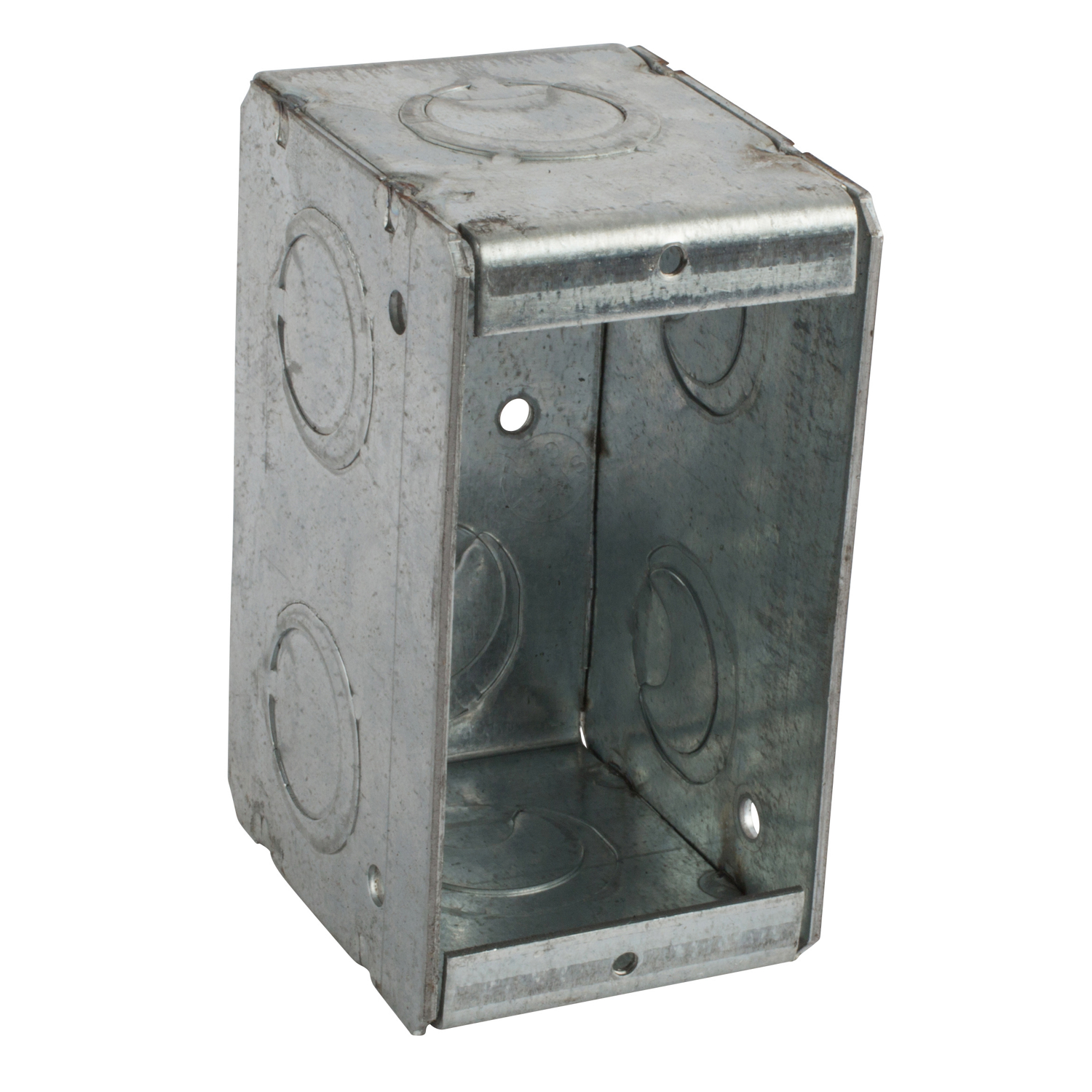 Steel City 1MBS 1Gang Shallow Masonry Box, 21/2" Deep, 1/2" & 3/4" KO
