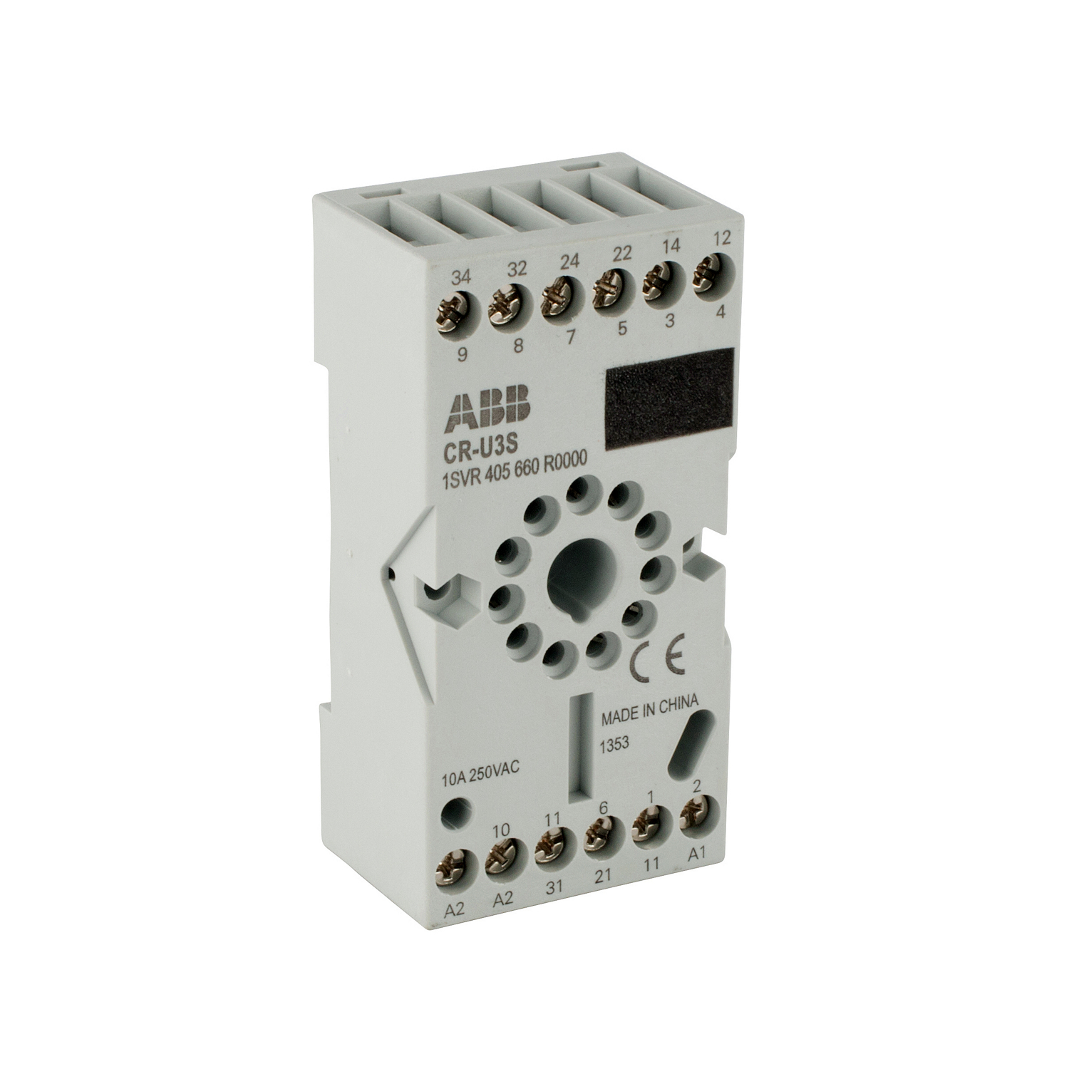 Product image for ABB 1SVR405660R0000 CR-U3S SOCKET