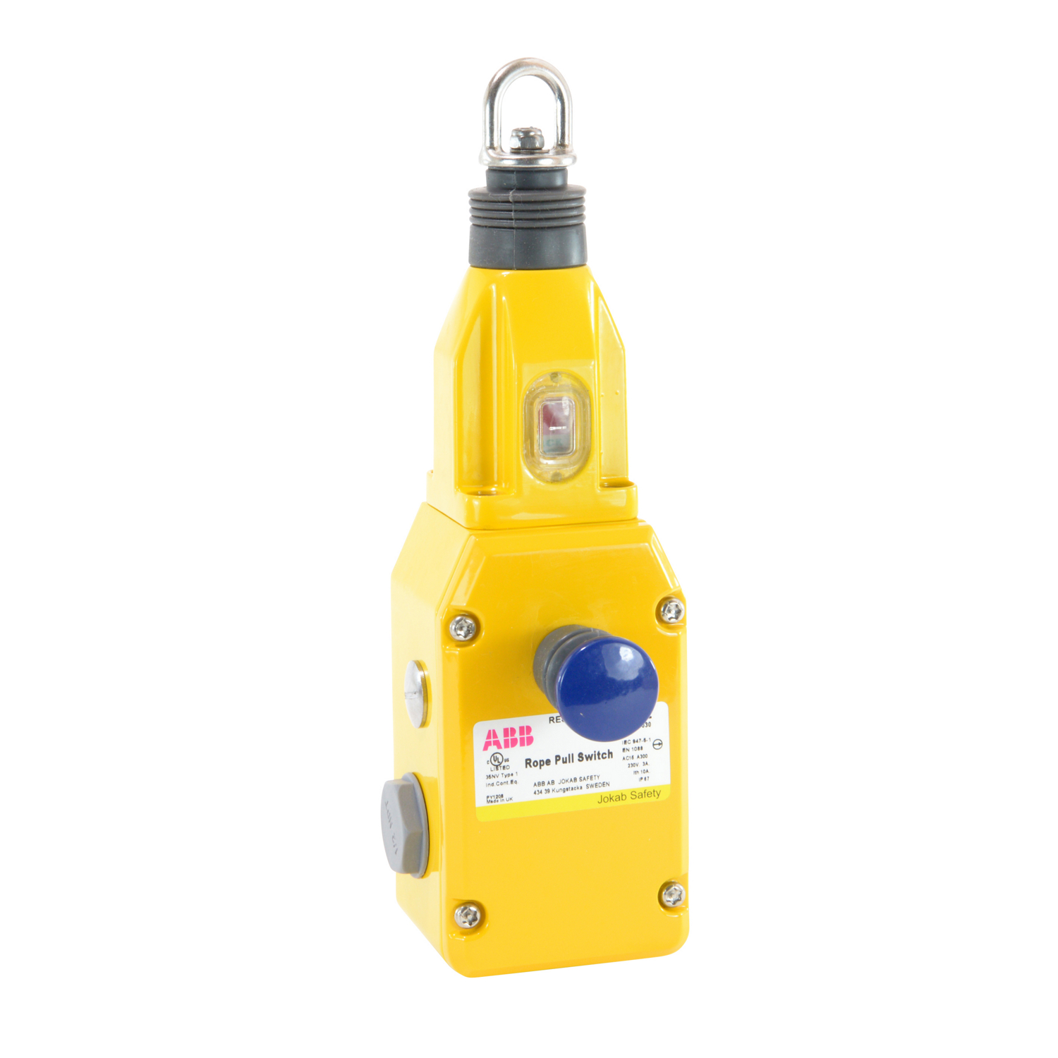 Standard duty rope pull switch with NPT connector and 2 NC 2NO contacts