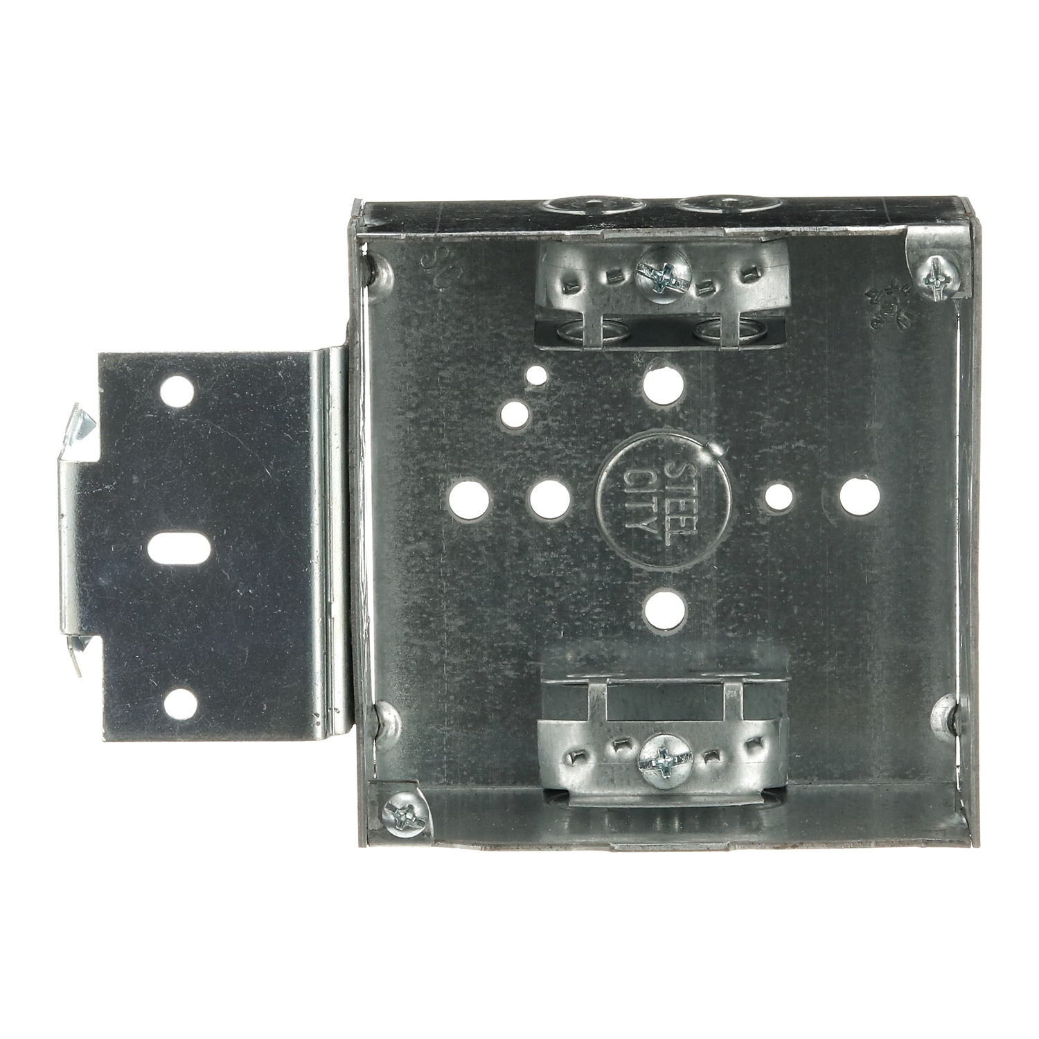 52151 MS X Square Outlet Box Steel City;ABB - Installation Products