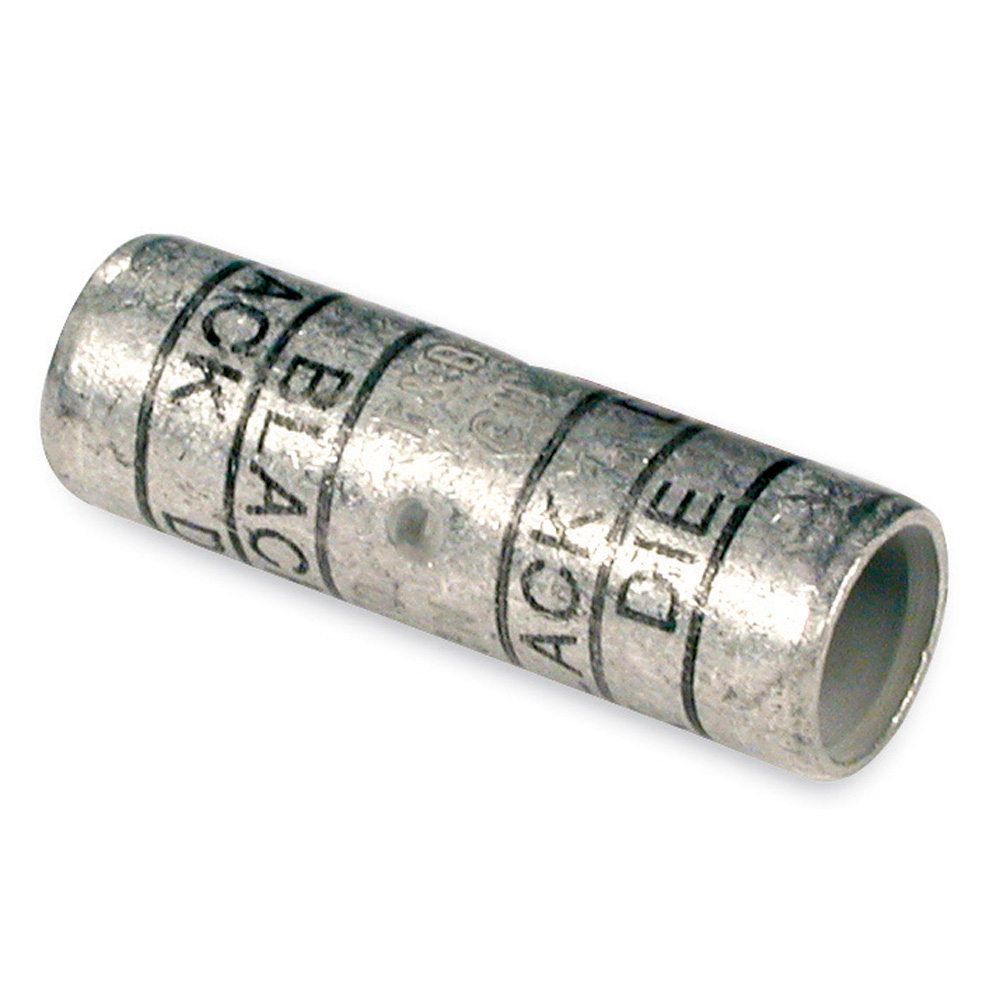 Product image for Thomas & Betts 54510 Copper 2-Way Splice Connector - Standard Barrel - Black - 2/0AWG