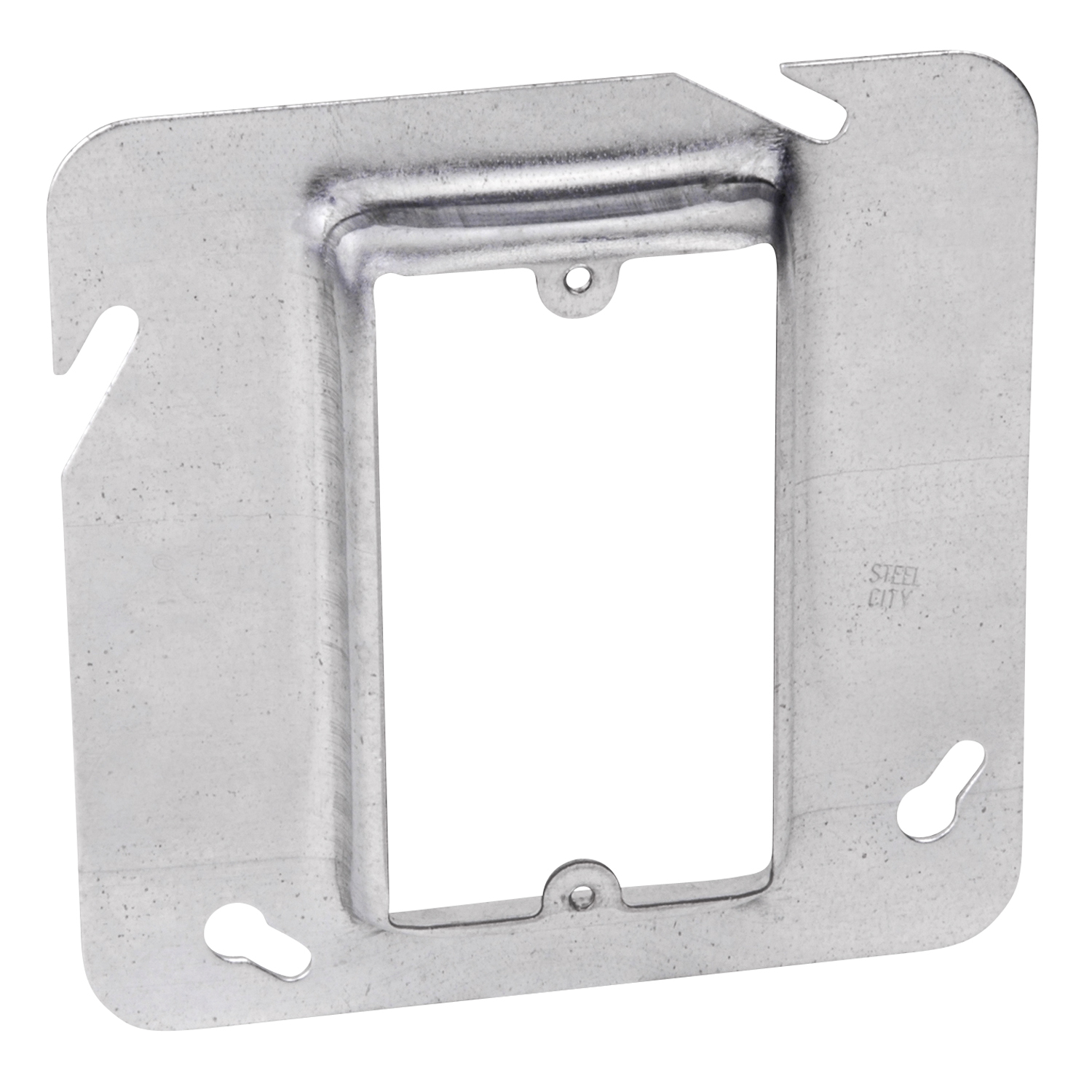 Product image for Steel-City 72C14-5/8 4-11/16" Steel Square Box Device Cover, 5/8" Raised, 4 cu.in.