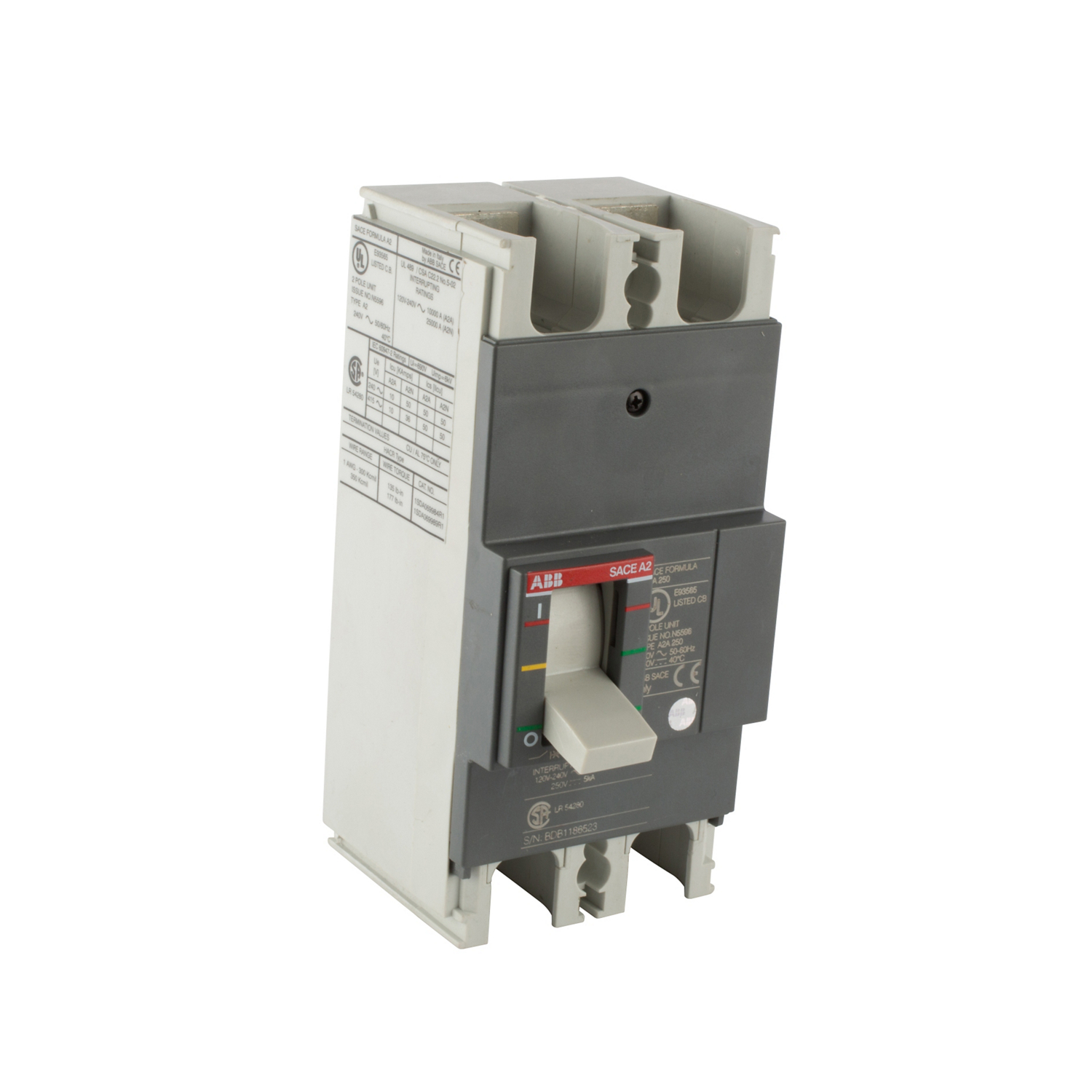 ABB A2A225TW-2 225A A2A 250 TMF 225-2250 2P FORMULA UL