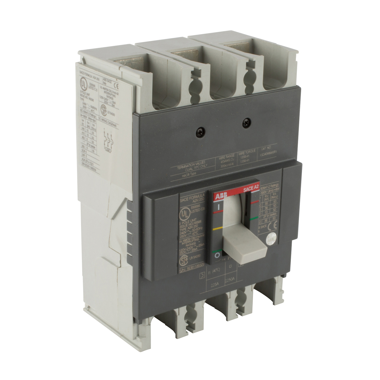 ABB A2N225TW A2N 250 TMF 225-2250 3 | Cooper Electric