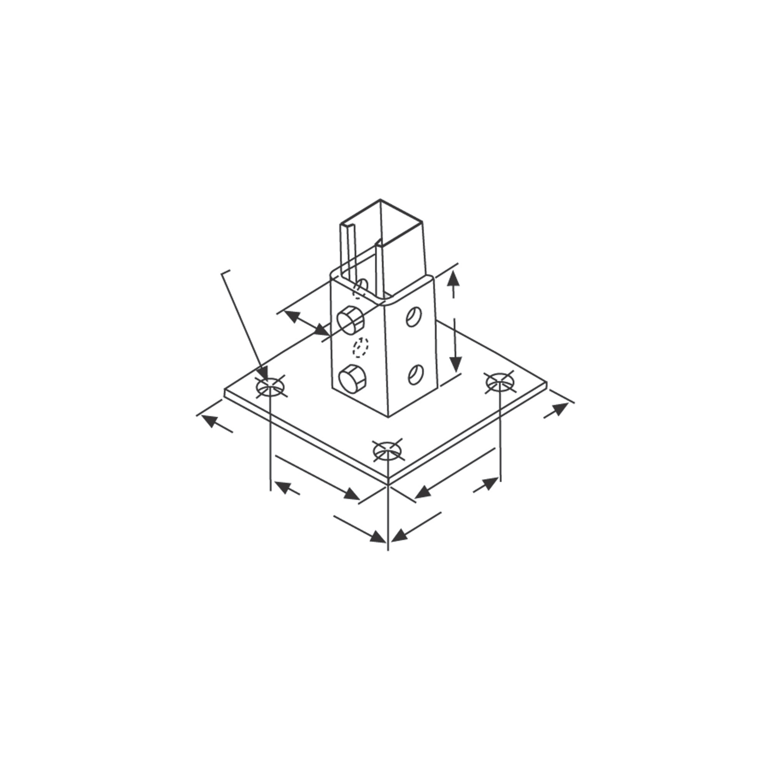 UPC 616013008522 product image for Superstrut AP232-SQ S-STRUT SGL POST BASE | upcitemdb.com