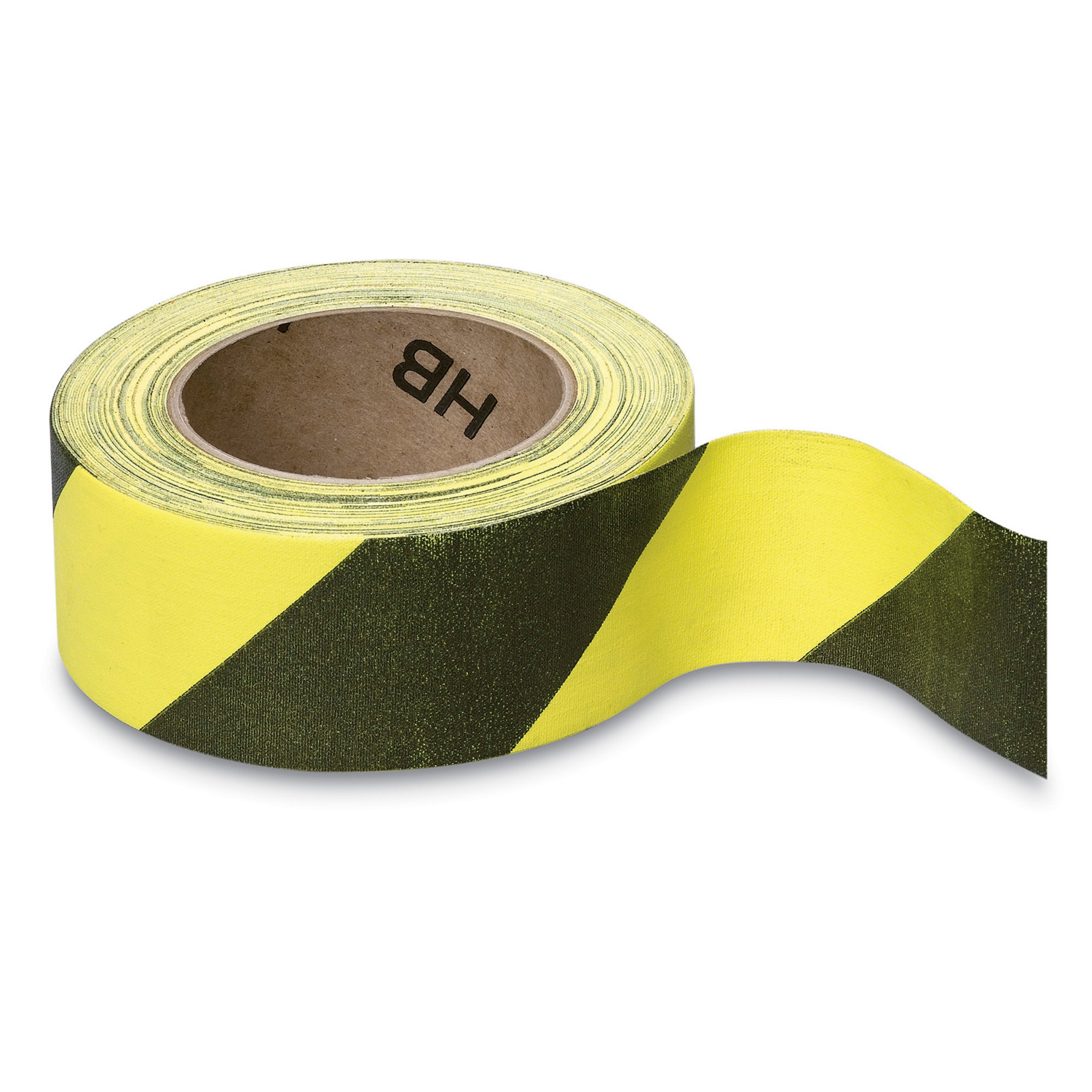 Product image for EZCode AZ-1100 30 Yard 2 Inch Black/Yellow Stripe Self-Sticking Vinyl Cloth Tape
