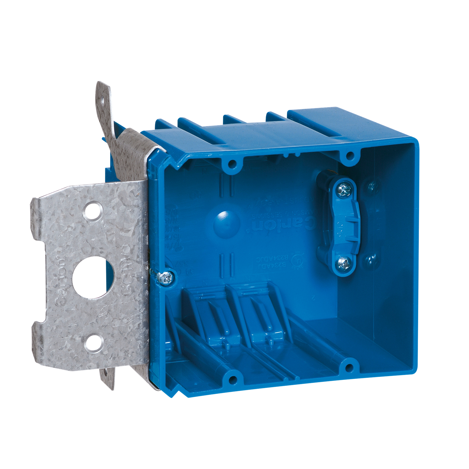 Case of 48 Carlon 3-7/8 in Rectangle Thermoplastic 2 gang Outlet Box Blue 