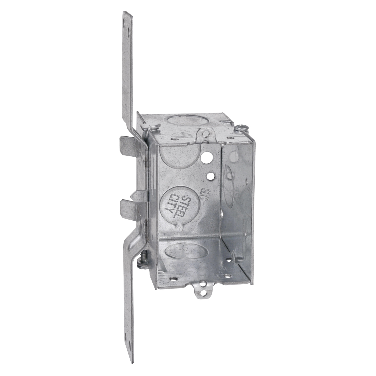 Product image for Steel City CDV-25 12.5cu.in Gangable Steel Switch Box with Brackets