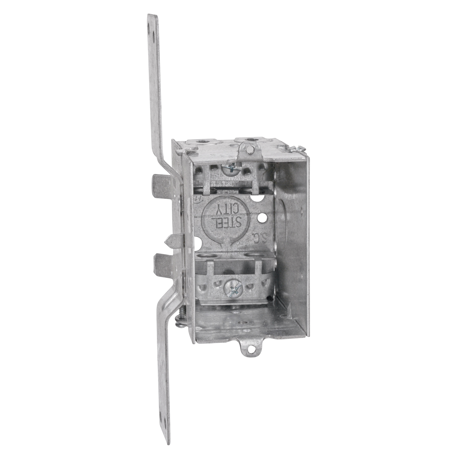 Product image for Steel City CWXV-25 14cu.in Gangable Steel Switch Box with Bracket Clip