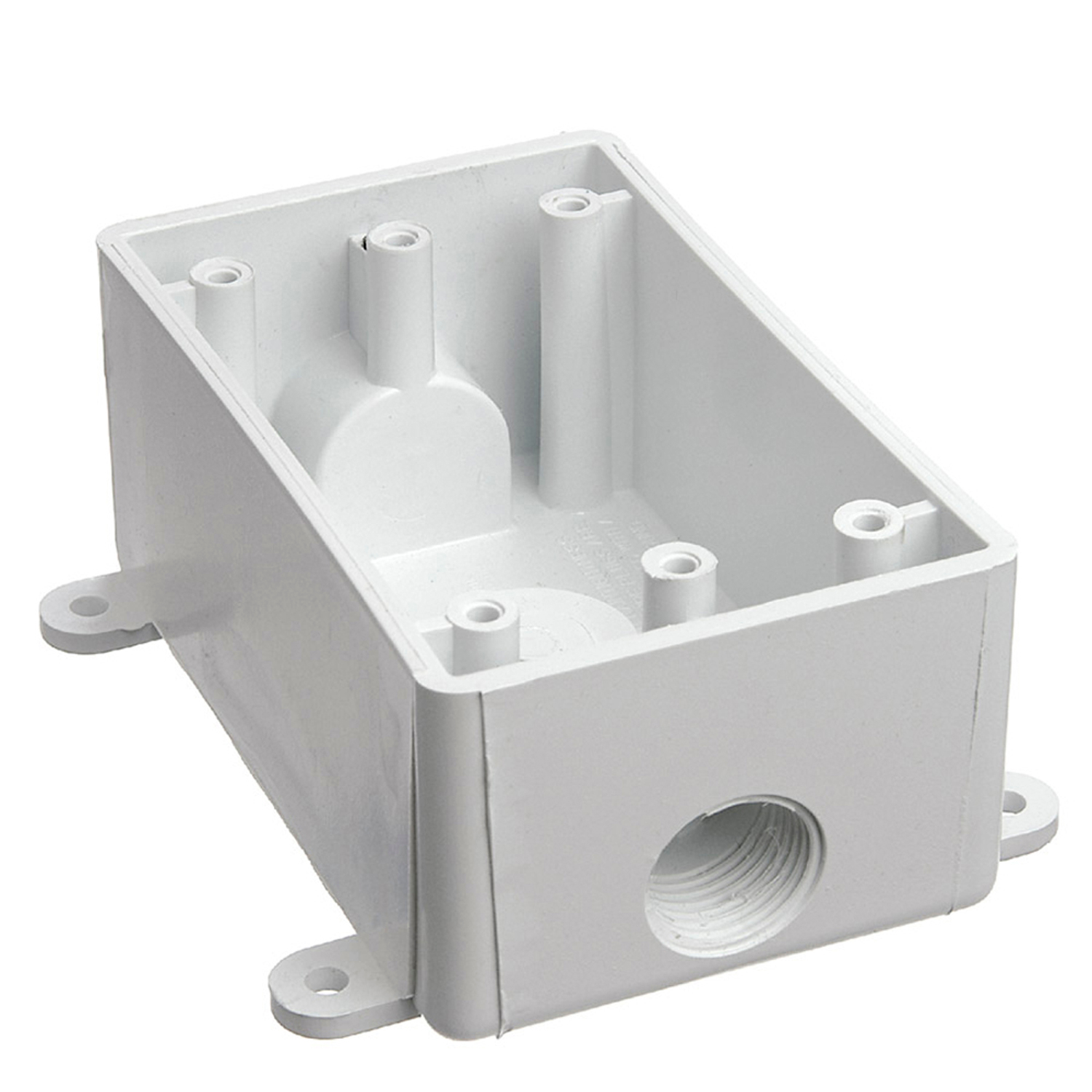 Product image for Carlon E381DW-CAR 1/2 Inch White Weatherproof Rectangular T-Box