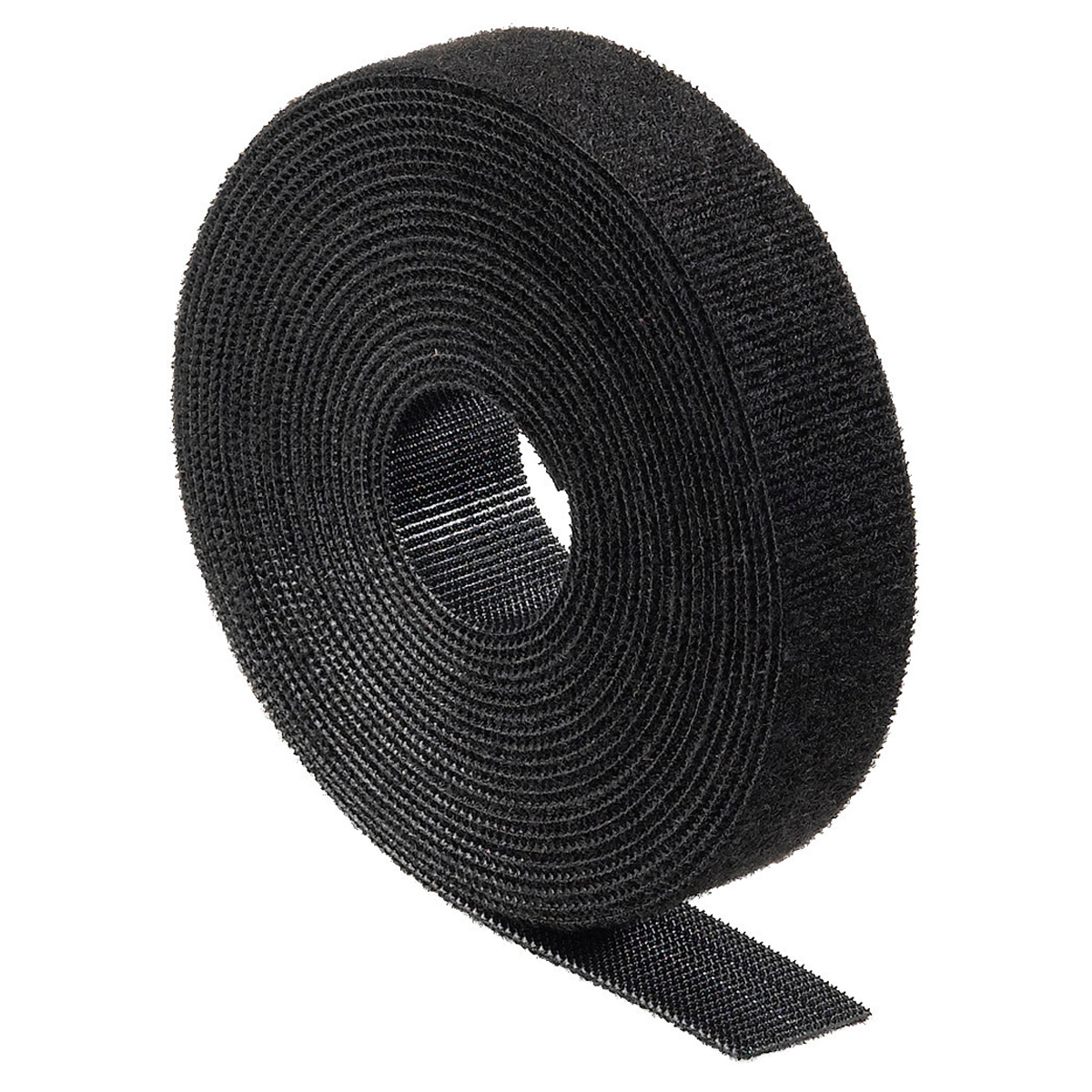 Product image for Thomas & Betts FOR180-50-0 Hook & Loop Cable Tie, Black, for Rolled Hook, 180"L, 50lb
